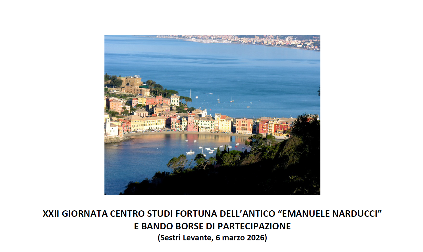 XXII Giornata del Centro di Studi sulla Fortuna dell’Antico “Emanuele Narducci” e bando per borse di partecipazione